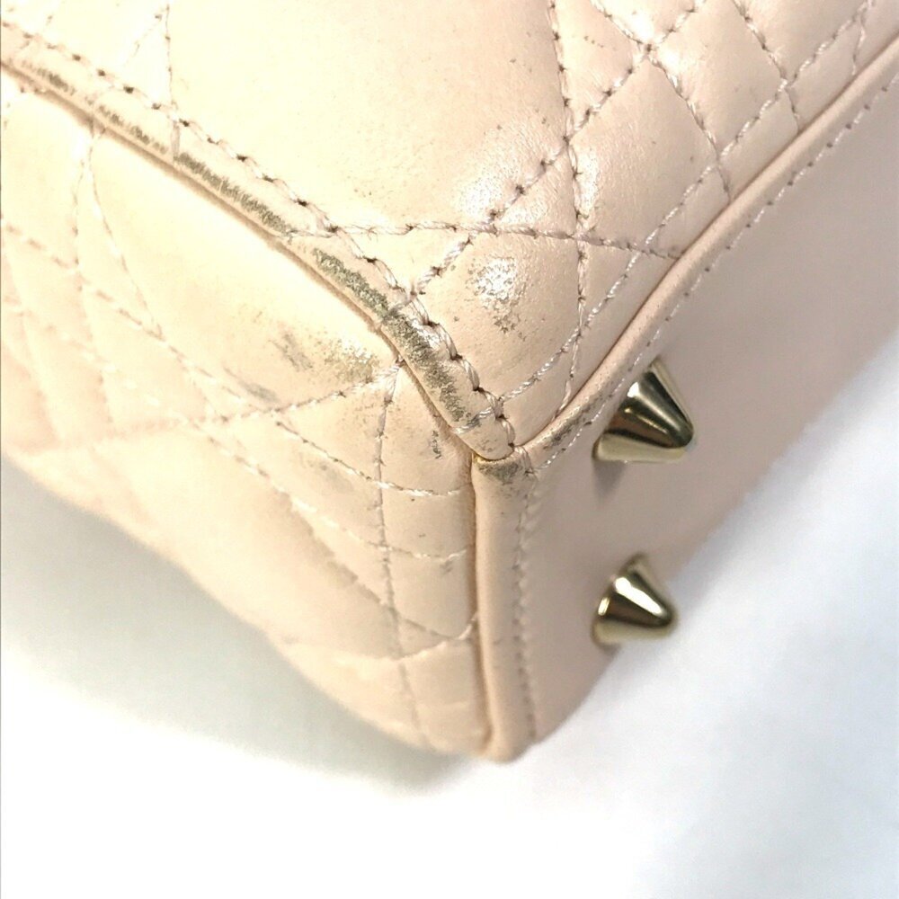 CHRISTIAN DIOR Cream Leather Shoulder Bag - Picture 6 of 16